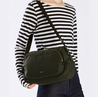 AGNES B CROSSBODY TRAVEL BAG  FROM JAPAN NYLON BAG GREY