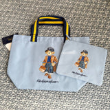 POLO RALPH LAUREN TOTE BAG INCLUDE SMALL POUCH 2 IN ONE LIGHT BLUE BEAR