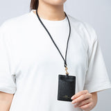 COACH ID LANYARD F57311 FULL LEATHER BLACK 57311 UNISEX