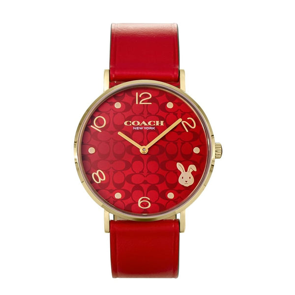 COACH BOXED QUARTZ PERRY WATCH RABBITIN RED 14503977