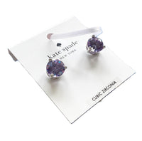 KATE SPADE NEW YORK RISE AND SHINE STUDS KI321 SILVER LIGHT AMETHYST