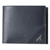 PRADA 2MO738 MEN'S BLACK GRAIN  LEATHER  WALLET WITH COIN POUCH BOXED
