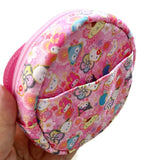 SANRIO DARUMA POUCH WITH GUSSET, KARAFURU JAPANESE PATTERN MY MELODY