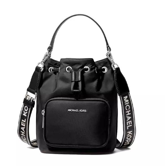 MICHAEL KORS  KHAI SMALL NYLON BUCKET CROSSBODY BAG 35T5S5FM1C BLACK