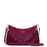 KATE SPADE MADISON FAUX PEARL MEDIUM CONVERTIBLE CROSSBODY BAG KI932 DARK RAPSBERRY