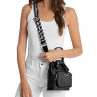 MICHAEL KORS  KHAI SMALL NYLON BUCKET CROSSBODY BAG 35T5S5FM1C BLACK