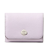 KATE SPADE KAYLA SMALL L-ZIP WALLET KK056 FULL LEATHER LAVENDER LIGHT FROZ
