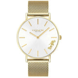 COACH PERRY GOLEN WHITE WOMEN'S WATCH 14503125 36MM
