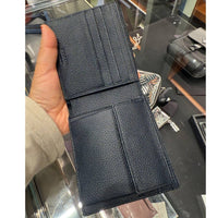 PRADA 2MO738 MEN'S BLACK GRAIN  LEATHER  WALLET WITH COIN POUCH BOXED