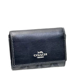 COACH MICRO WALLET IN SIGNATURE CANVAS CM761 BLACK