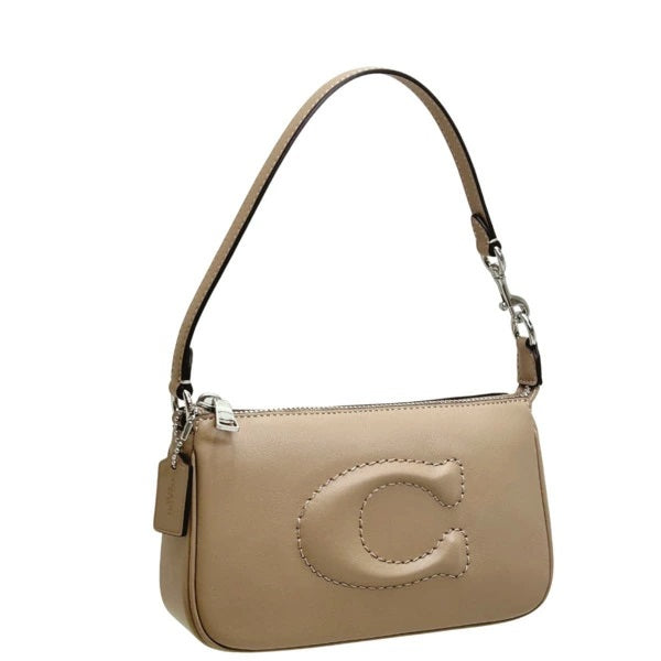 COACH NOLITA 19 SHOULDER BAG LEATHER NUDE LIGHT BROWN CR364