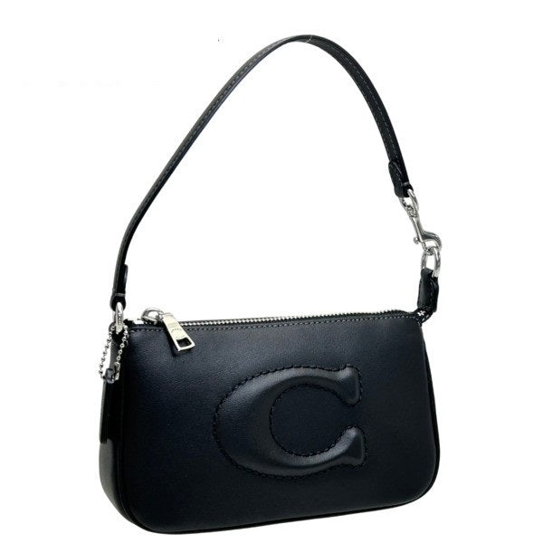 COACH NOLITA 19 SHOULDER BAG BLACK LEATHER CR364