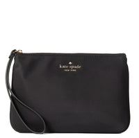 KATE SPADE MEDIUM CHELSEA WLR00614 WRISTLET IN BLACK DOUBLE COMPARTMENT