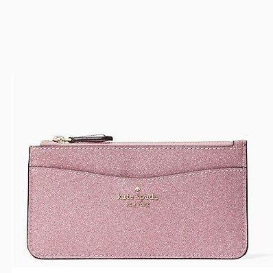 Kate spade pink discount glitter card holder