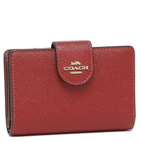 COACH MEDIUM CORNER ZIP LADIES  WALLET 6390 RED