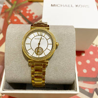 MICHAEL KORS ABBEY WATCH MK4615 IN GOLD TONE BOXED