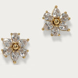 KATE SPADE NEW YORK FIRST BLOOM STUDS CLEAR/GOLD