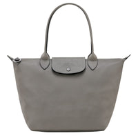 LONGCHAMP LE PLIAGE XTRA SHOPPING BAG MEDIUM  FULL LEATHER GREY L2605 897 P55 2605 FULL LEATHER