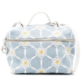 LONGCHAMP LE PANIER VANITY XS PLIAGE CROSSBODY BAG 10187 HEW 028  CIEL LIGHT BLUE FLOWER FLORAL