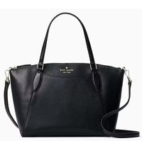 KATE SPADE MONICA SATCHEL BLACK PEBBLED LEATHER CROSSBODY BAG WKR00240