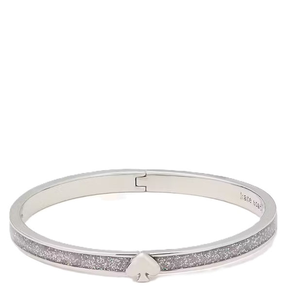 EVERYDAY SPADE GLITTER THIN ENAMEL BANGLE O0R00094 SILVER