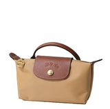 LONGCHAMP LE PLIAGE POCHETTE NYLON COSMETIC BAG POUCH 34175 089 P86 BROWN CHAMOIS