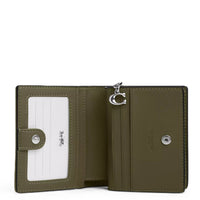 COACH SNAP WALLET IN SIGNATURE JACQUARD IN DENIM OLIVE CU401