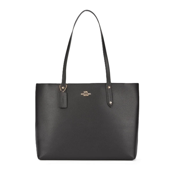 COACH 72673 BLACK PEBBLED LEATHER LARGE TOWN TOTE BAG