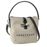 LONGCHAMP ROSEAU ESSENTIAL TOILE ECRU 10159 HSG 037 CROSSBODY BUCKET BAG CANVAS