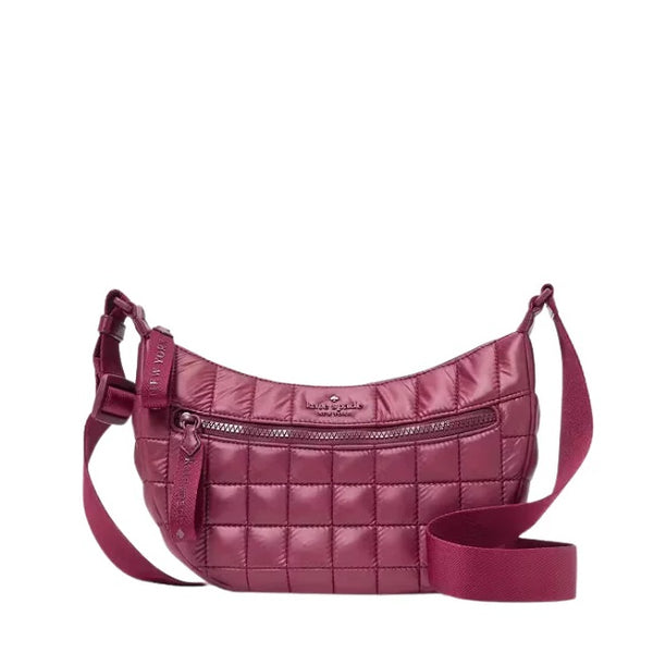 KATE SPADE CAMDEN QUILTED LARGE SLING BAG IN KELP BLACKBERRY KH403