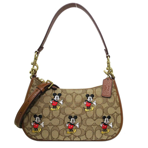COACH DISNEY X COACH TERI SHOULDER BAG IN SIGNATURE JACQUARD WITH MICKEY MOUSE PRINT CM196 LIMITED EDITION