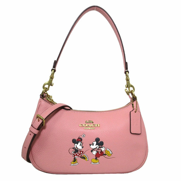 COACH CM858 DISNEY X COACH TERI SHOULDER BAG BLUSH MULTI MICKEY MINNIE LIMITED EDITION