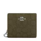 COACH SNAP WALLET IN SIGNATURE JACQUARD IN DENIM OLIVE CU401