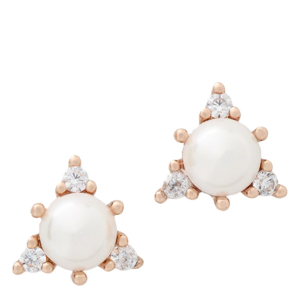 KATE SPADE YOU'RE A GEM TRIANGLE STUDS KK010 PEARL