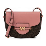 MICHAEL KORS REED SMALL LOGO CROSSBODY BAG PEBBLED LEATHER 35F3G6RC1T PRIME ROSE BROWN PINK