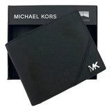 MICHAEL KORS MEN'S JET SET BIFOLD BLACK CANVAS SLIM WALLET BOXED 86F5SMNF5U