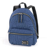 MARC JACOBS LARGE QUILTED LOGO NYLON BACKPACK 4S4HBP001H02 DARK BLUE