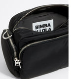 BIMBA Y LOLA MEDIUM BLACK CROSSBODY BAG SILVER