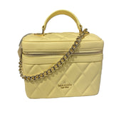 KATE SPADE CAREY TRUNK CROSSBODY BAG KB563  VANITY QUILTED YELLOW BUTTER