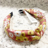 COACH FLOWER FLORAL SCRIPT PRINT SILK HEADBAND CH111