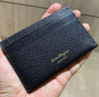 SALVATORE FERRAGAMO GANCINI CARD HOLDER 220007 742164 BLACK UNISEX