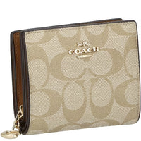 COACH SNAP WALLET IN SIGNATURE CANVAS C3309 LIGHT KHAKI