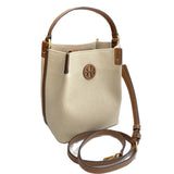 TORY BURCH BLAKE CANVAS BUCKET BAG CROSSBODY PURSE 86843