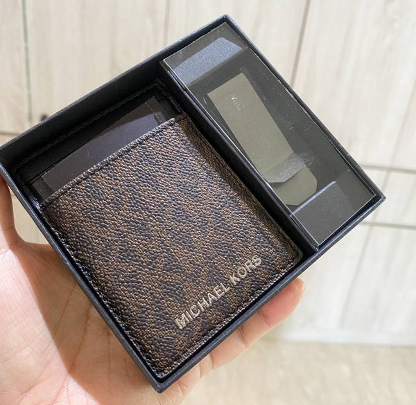 Michael Kors Boxed card case with money clip 