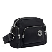 BIMBA Y LOLA MEDIUM BLACK CROSSBODY BAG SILVER