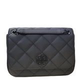 TORY BURCH 89545 WILLA SMALL BLACK MATTE WITH BLACK HARDWARE DIAMOND QUILTED