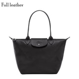 LONGCHAMP LE PLIAGE XTRA SHOPPING BAG MEDIUM  FULL LEATHER BLACK L2605 897 001 2605 FULL LEATHER