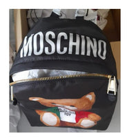 MOSCHINO BACKPACK BAG ITALIAN TEDDY BEAR PU BLACK A7633 8213