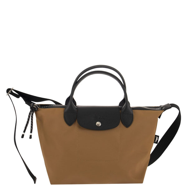 LONGCHAMP ENERGY SHORT HANDLE WITH SLING SMALL TOTE BAG L1512 HSR 004 L1512 / 1512 BROWN