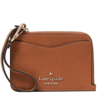 KATE SPADE LEILA WLR00398 SMALL CARD HOLDER WRISTLET BROWN